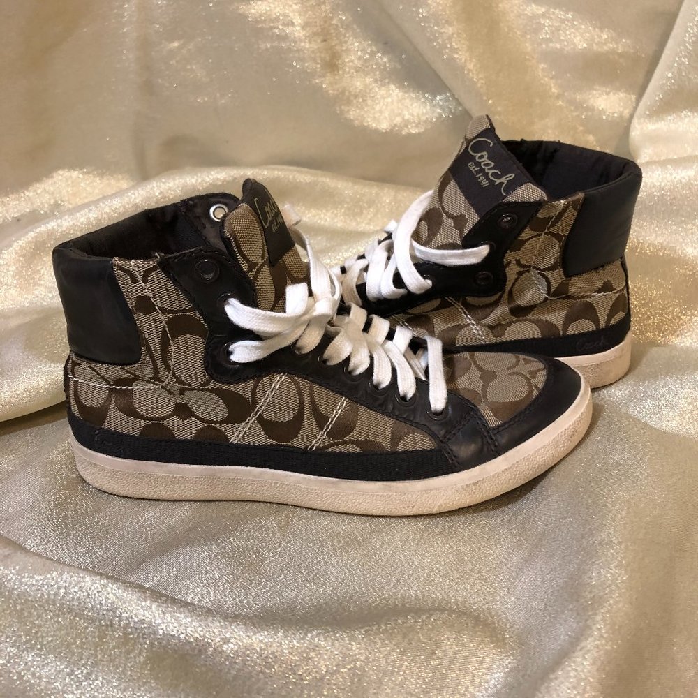 Coach A1736 Ellis Signature C High Top Sneaker